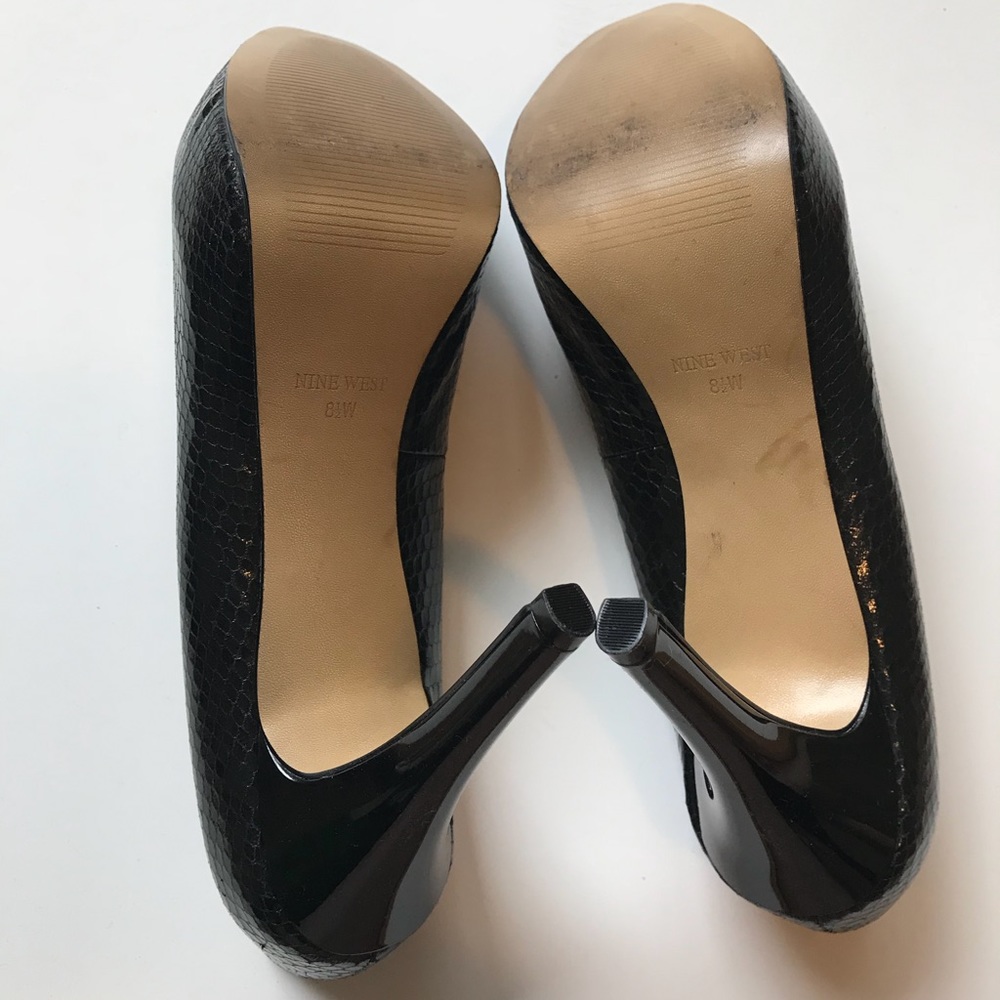 Nine West Black Peep Toe Heels - Picture 5 of 8